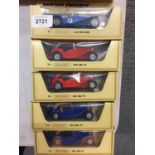 FIVE BOXED MATCHBOX MODELS OF YESTERYEAR MODEL VEHICLES