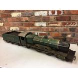 A BELIEVED SCRATCH BUILT 3½ INCH GAUGE 4-4-2 LOCOMOTIVE AND TENDER IN GREEN LNER LIVERY. FOR