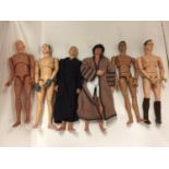 SIX UNBOXED ARTICULATED MILITARY FIGURES - BELIEVED DRAGON MODELS - PARTIALLY CLOTHED