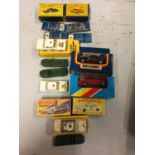 A COLLECTION OF BOXED AND UNBOXED MATCHBOX VEHICLES - ALL MODEL NUMBER 55 OF VARIOUS ERAS AND
