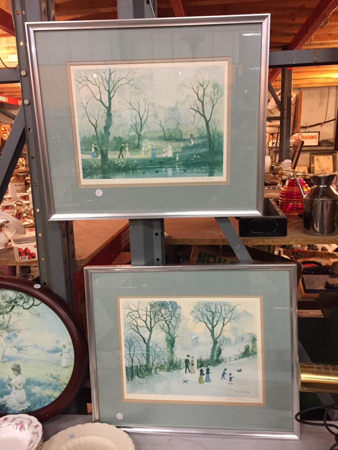 TWO FRAMED SIGNED HELEN BRADLEY PRINTS