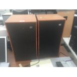 A PAIR OF WOODEN CASED WHARFEDALE SPEAKERS
