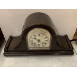 A NAPOLEON HAT MANTLE CLOCK WITH A WESTMINSER CHIME