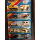 FIVE BOXED MATCHBOX TWO PACK SETS OF MODEL VEHICLES