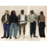 FIVE UNBOXED ARTICULATED MILITARY FIGURES - BELIEVED DRAGON MODELS