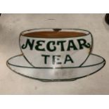 AN ENAMEL NECTAR TEA SIGN 54CM X 32CM