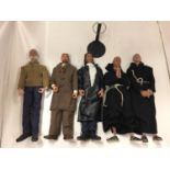 FIVE UNBOXED ARTICULATED MILITARY FIGURES - BELIEVED DRAGON MODELS - CIVILIAN