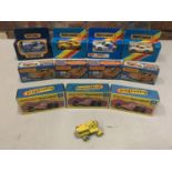 A COLLECTION OF BOXED AND UNBOXED MATCHBOX VEHICLES - ALL MODEL NUMBER 34 OF VARIOUS ERAS AND