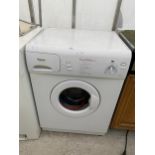 A WHITE HOTPOINT WASHING MACHINE (BELIEVED TO BE IN WORKING ORDER BUT NO GUARENTEE)