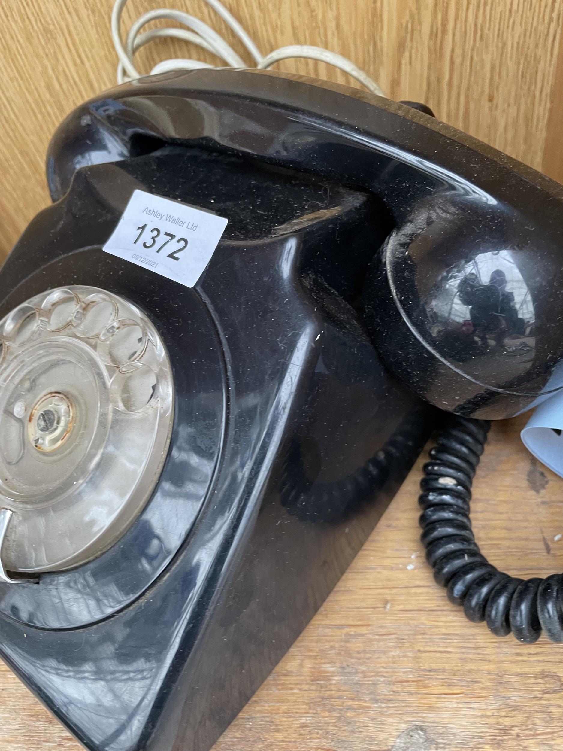 A RETRO BLACK ROTARY DIAL TELEPHONE - Image 2 of 2