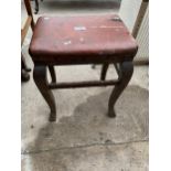 AN EDWARDIAN PIANO STOOL