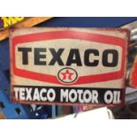 A TIN PLATE TEXACO SIGN