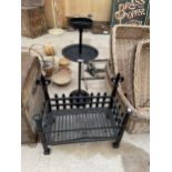 A DECORATIVE CAST FIRE GRATE AND A FURTHER METAL PLANT STAND