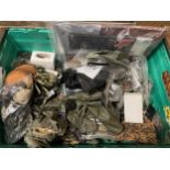 A BOX OF BELIEVED DRAGON CLOTHES AND ACCESORIES