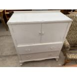 A WHITE PAINTED TALLBOY, 36" WIDE