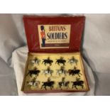 A BOXED BRITIANS REGIMENTS OF ALL NATIONS, BAND OF THE LIFEGUARDS TWELVE PIECE HORSE MOUNTED MODEL