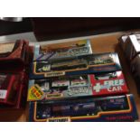 FOUR BOXED MATCHBOX CONVOY WAGON AND WAGON SETS