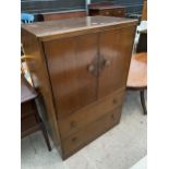 A MID 20TH CENTURY OAK TALLBOY, 30" WIDE