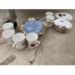 AN ASSORTMENT OF CERAMIC WARE TO INCLUDE WINDSOR COFFEE TRIOS