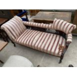 AN EDWARDIAN CHAISE LONGUE