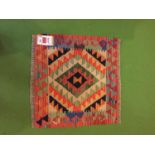 A CHOBI KILIM RUG SIZE 49CM X 52CM