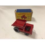 A BOXED MATCHBOX MUIR HILL DUMPER TRUCK K2