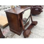 AN EDWARDIAN MAHOGANY DRESSING CHEST, 36" WIDE