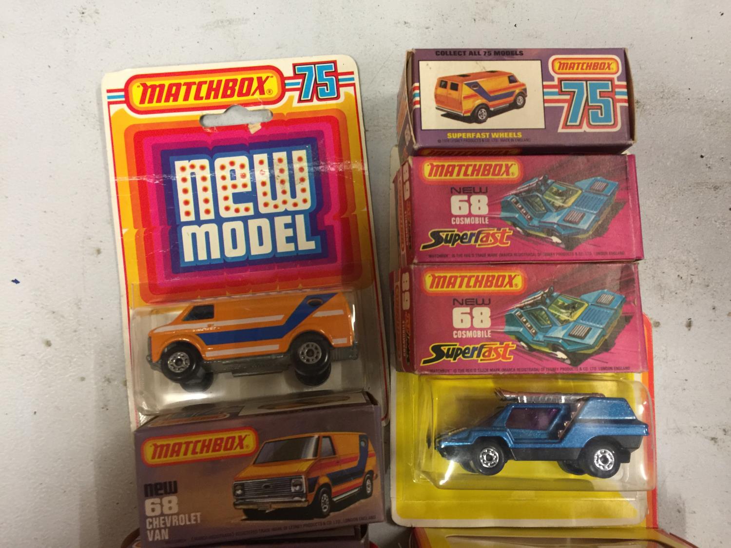 A COLLECTION OF BOXED AND UNBOXED MATCHBOX VEHICLES - ALL MODEL NUMBER 68 OF VARIOUS ERAS AND - Image 2 of 3