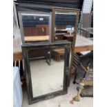 THREE VARIOUS FRAMED MIRRORS