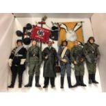 FIVE UNBOXED ARTICULATED MILITARY FIGURES - BELIEVED DRAGON MODELS - GERMAN