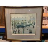 A FRAMED HELEN BRADBURY PRINT 'GOING HOME' PENCIL SIGNED TO LOWER RIGHT HAND CORNER