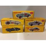 FIVE OF ATLAS DINKY MODELS (CARS) M/BOXED