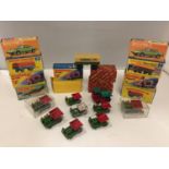 TEN BOXED AND EIGHT UNBOXED MATCHBOX VEHICLES - ALL MODEL NUMBER 2 OF VARIOUS ERAS AND COLOURS -