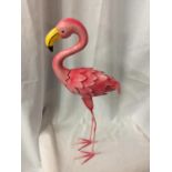 A PINK METAL FLAMINGO HEIGHT 53CM