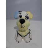 A LORNA BAILEY HANDPAINTED AND SIGNED DOG WUF WUF