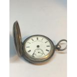 A HALLMARKED CHESTER SILVER POCKET WATCH THE PIONEER ENGLISH LEVER FULL HUNTER (A/F)