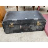 A VINTAGE CAR LUGGAGE TRUNK