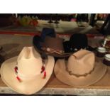 FIVE WESTERN THEMED HATS