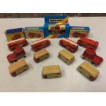 A COLLECTION OF BOXED AND UNBOXED MATCHBOX VEHICLES - ALL MODEL NUMBER 35 OF VARIOUS ERAS AND