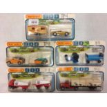 FIVE BOXED MATCHBOX 900 SETS OF MODEL VEHICLES