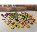 A COLLECTION OF MATCHBOX MERCEDES AND VW CARS