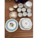 AN ASSIORTMENT OF CERAMIC WARE TO INCLUDE DIADEM CUPS AND PLATES ETC