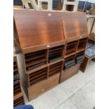 AN ASSORTMENT OF WOODEN SHOP DISPLAY UNITS WITH PULL OUT TRAYS