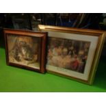 TWO FRAMED COTTAGE STYLE PRINTS