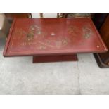 A MODERN CHINOISERIE COFFEE TABLE, 50 X 28"