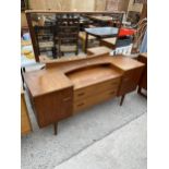 A RETRO TEAK DRESSING CHEST, 54.5" WIDE