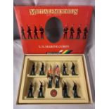 A BOXED BRITIANS US MARINE CORPS TEN PIECE MODEL SOLDIER SET - NUMBER 7303