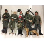 FIVE UNBOXED ARTICULATED MILITARY FIGURES - BELIEVED DRAGON MODELS - GERMAN