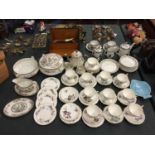 A LARGE AMOUNT OF POTTERY AND CHINA TO INCLUDE, GROSVENOR CHINA TRIOS, ROYAL ASCOT CHINA TRIOS, AN