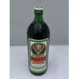 A 1 LITRE BOTTLE OF JAGERMEISTER 35% VOL